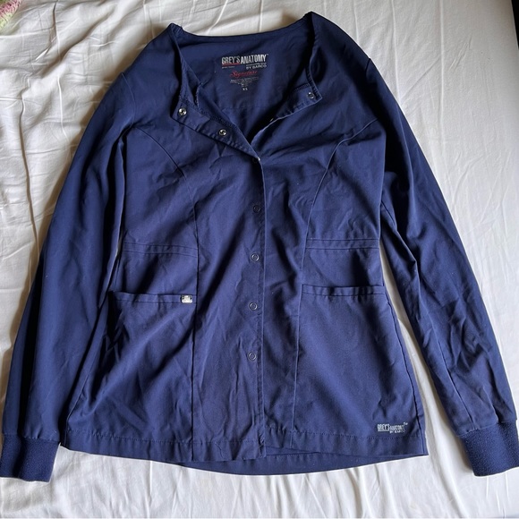 GREY’S ANATOMY BY BARCO SIGNATURE SCRUB JACKET NAVY XS - Picture 1 of 3